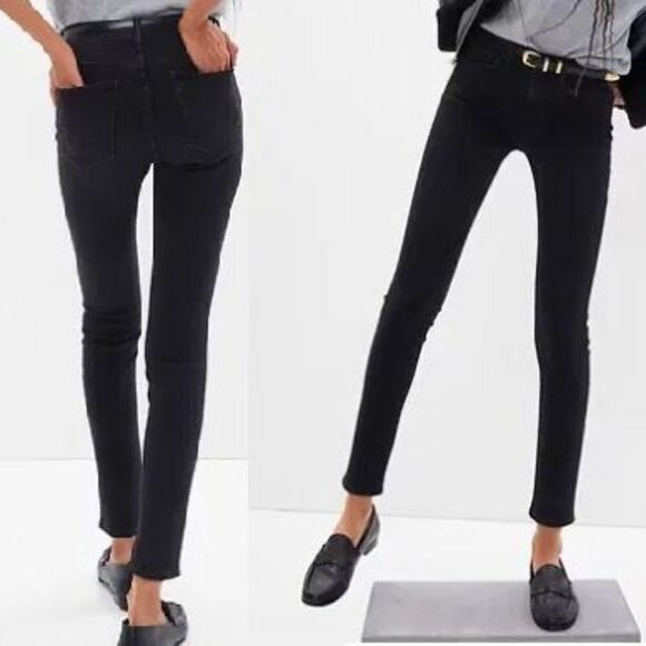 GAP Jeans Women 26Rx28 Black Denim 1969 True Skinny High-Rise Jeans - Picture 1 of 7